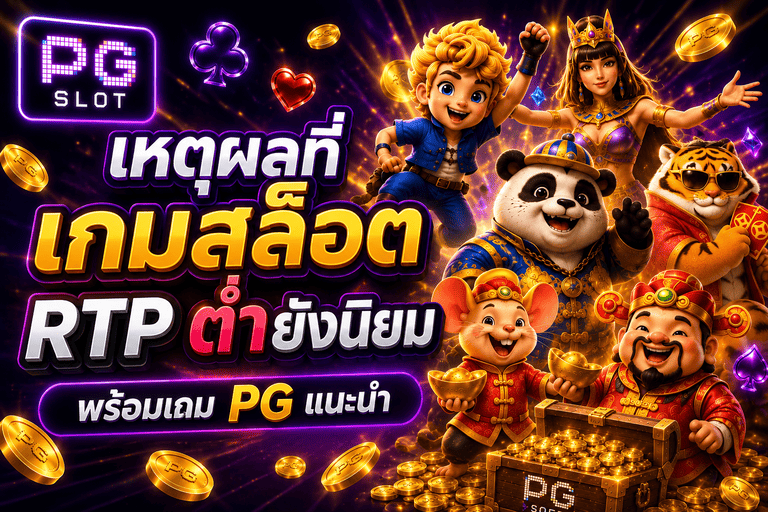เหตุผลที่เกมสล็อต RTP ตํ่ายังนิยม พร้อมเกม PG แนะนำ