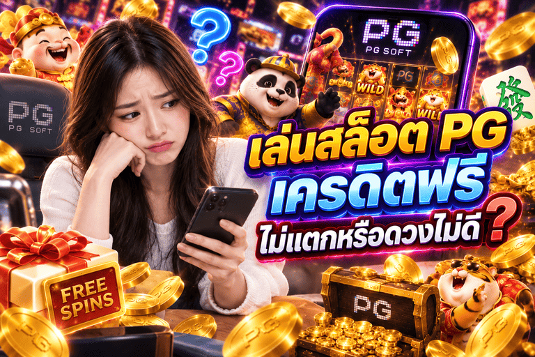 เล่นสล็อต PG เครดิตฟรี ไม่แตกหรือดวงไม่ดี ?
