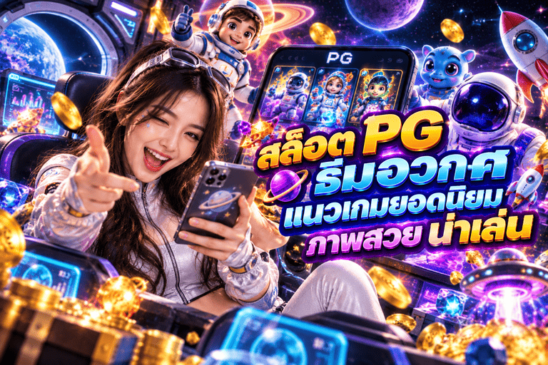 สล็อต PG ธีมอวกาศ แนวเกมยอดนิยม ภาพสวย น่าเล่น